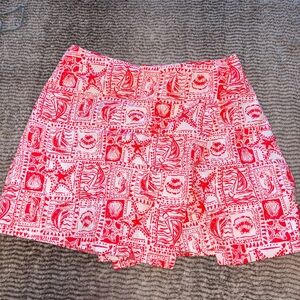 Lilly Pulitzer Red and White Patterned Women's Shorts